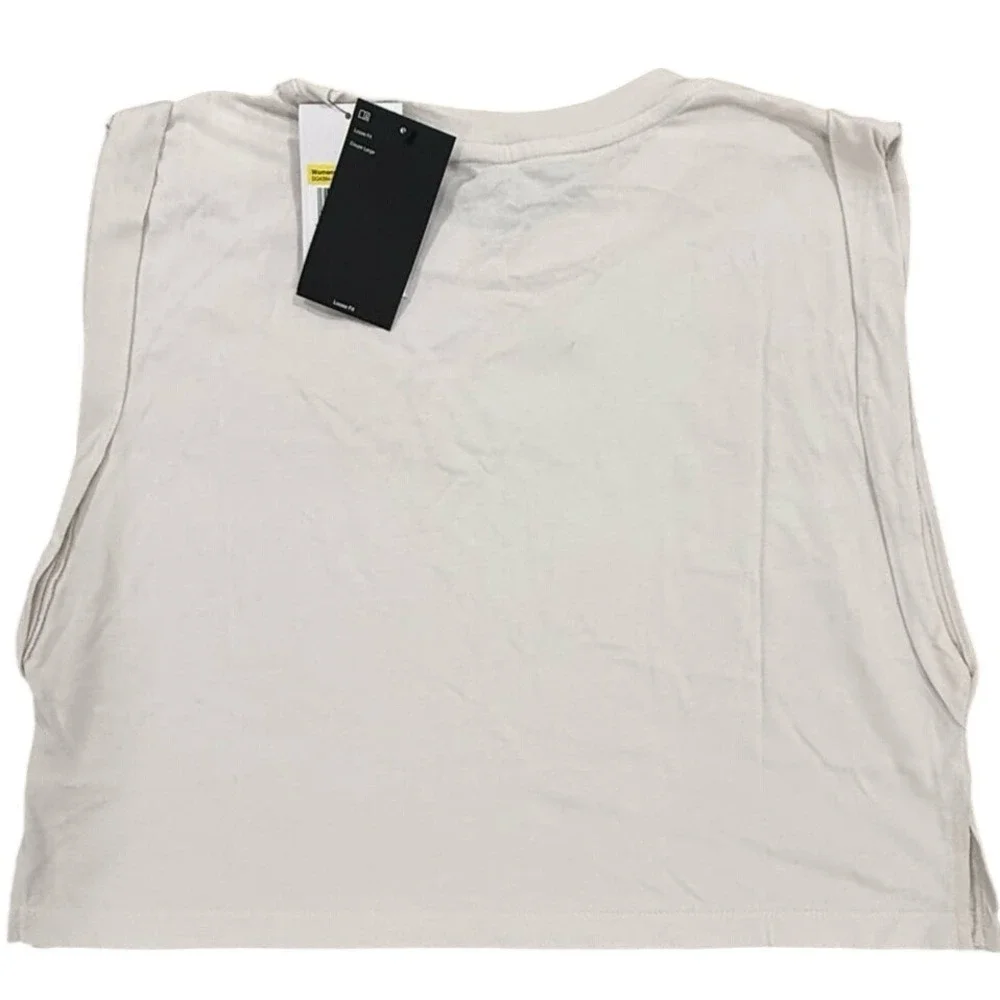Jordan‎ Dri-Fit Oversized Cropped Tank Top White Sleeveless Small